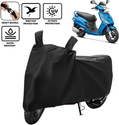 Amikan Waterproof Two Wheeler Cover for Hero(Maestro Electric, Black)