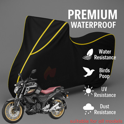 pocket bazar Waterproof Two Wheeler Cover for Yamaha(FZ-FI, Black, Yellow)