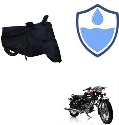 DeepShakshi AUTOMOTIVE Waterproof Two Wheeler Cover for Royal Enfield(Electra Delux, Black)