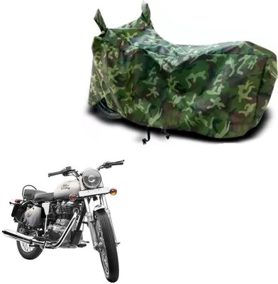 FKOK Waterproof Two Wheeler Cover for Royal Enfield(Bullet 350, Multicolor)