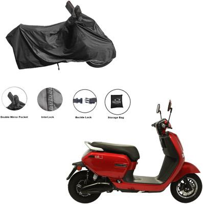RiderShine Waterproof Two Wheeler Cover for Okinawa(Lite, Black)