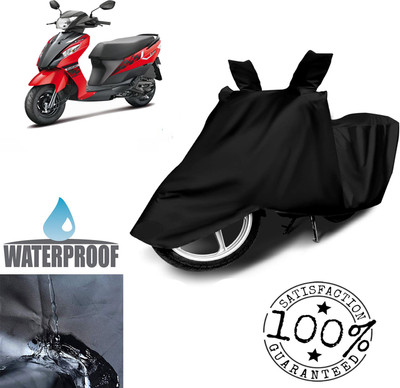 Autoinnovation Waterproof Two Wheeler Cover for Suzuki(Let's, Black)