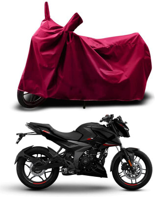 KEDIT Two Wheeler Cover for Bajaj(Pulsar NS-160, Maroon)