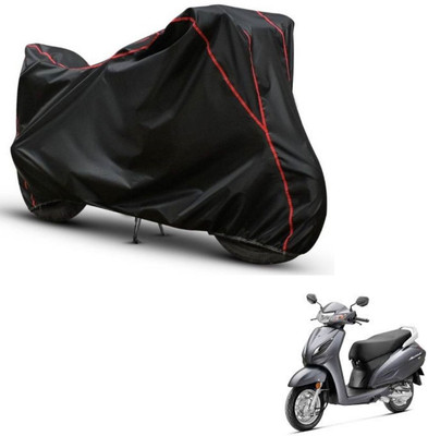 Love Me Two Wheeler Cover for Honda(Activa 5G, Black, Red)