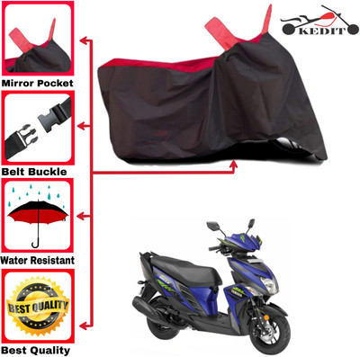 KEDIT Two Wheeler Cover for Yamaha(Ray ZR, Red, Black)