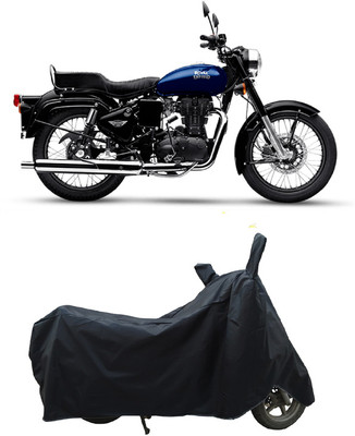 Coxtor Waterproof Two Wheeler Cover for Royal Enfield(Bullet 350 New BS6, Black)