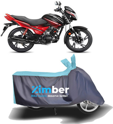 AutoRash Two Wheeler Cover for Hero(Glamour, Blue, Grey)