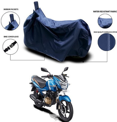 SEBONGO Waterproof Two Wheeler Cover for TVS(Victor, Blue)