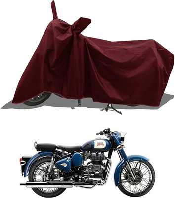 smwzxyu Waterproof Two Wheeler Cover for Royal Enfield(Classic 350 Signals, Maroon)