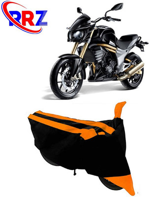 RRZ Waterproof Two Wheeler Cover for Mahindra(Mojo, Black, Orange)