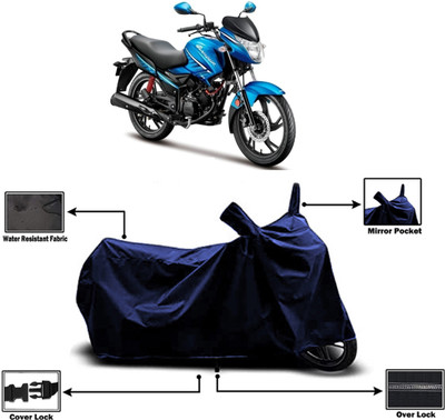 Amexride Two Wheeler Cover for Hero(Glamour i3s BS6, Blue)
