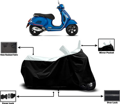 Amexride Two Wheeler Cover for Vespa(GTS Super 300 BS6, White)