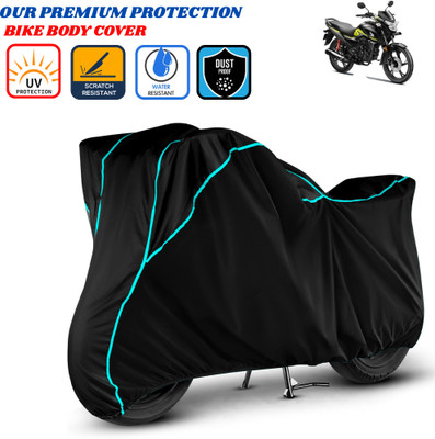Delphinium Waterproof Two Wheeler Cover for Honda(SP 125, Black)