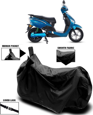 MMSSTAR Waterproof Two Wheeler Cover for Hero(Electric Optima, Black)