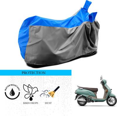 ANTHUB Waterproof Two Wheeler Cover for Suzuki(Access, Grey, Blue)