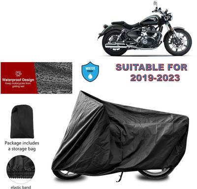 CODOKI Waterproof Two Wheeler Cover for Royal Enfield(Meteor BS6, Black)