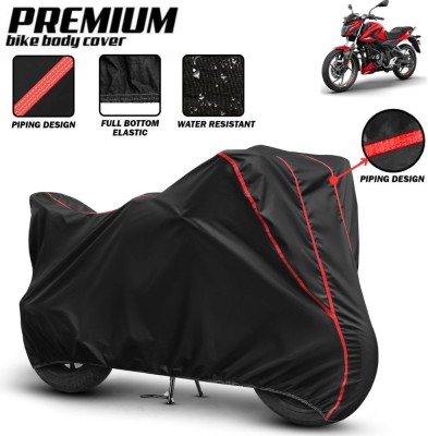 Mwiss Waterproof Two Wheeler Cover for Bajaj(Pulsar 150, Black, Red)