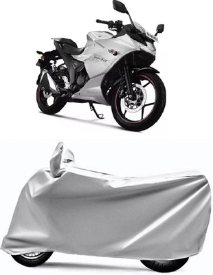 AUCTIMO Two Wheeler Cover for Suzuki(Gixxer SF, Silver)