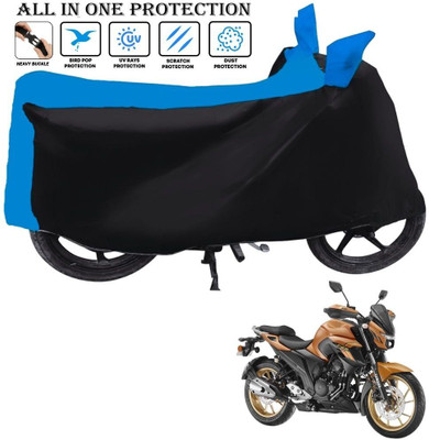 AUTOCAD Waterproof Two Wheeler Cover for Yamaha(FZ-S, Black, Blue)