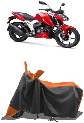 SUGASHRI Waterproof Two Wheeler Cover for TVS(Apache RTR 165 RP, Orange, Black)