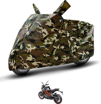 Auto Hub Waterproof Two Wheeler Cover for KTM(250 Duke, Brown)