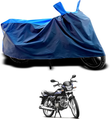 CODOKI Waterproof Two Wheeler Cover for Hero(Splendor PRO, Black, Blue)