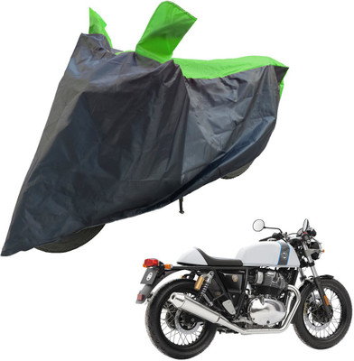 RiderShine Two Wheeler Cover for Royal Enfield(Continental GT, Black, Green)