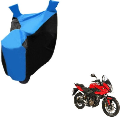 MMSSTAR Waterproof Two Wheeler Cover for Bajaj(Pulsar RS 200, Black, Blue)