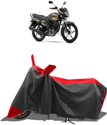 KEDIT Two Wheeler Cover for Universal For Bike(Saluto, Red, Black)