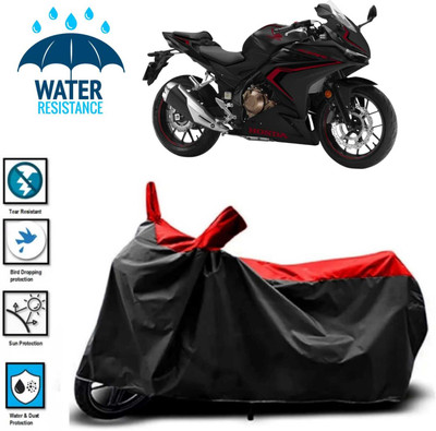 JSJINSIL Waterproof Two Wheeler Cover for Honda(CBR500R, Red, Black)