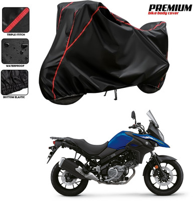 GOSHIV-car and bike accessories Waterproof Two Wheeler Cover for Suzuki(Black, Red)