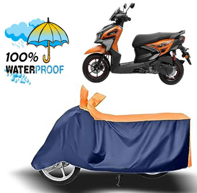 ROYAL AUTO MART Waterproof Two Wheeler Cover for Yamaha(RayZR 125, Blue, Orange)