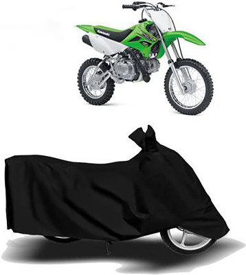 Mdstar Waterproof Two Wheeler Cover for Kawasaki(KLX 110, Black)