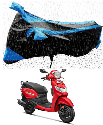MMSSTAR Waterproof Two Wheeler Cover for Hero(Pleasure Plus, Blue, Black)