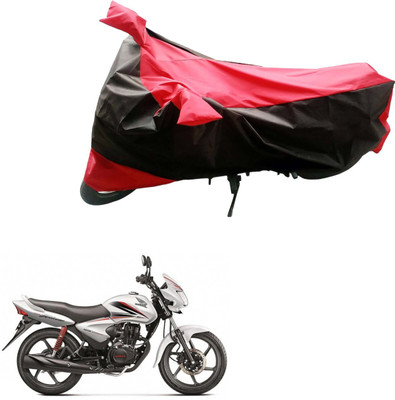 Mdstar Waterproof Two Wheeler Cover for Yamaha(Saluto, Black, Red)