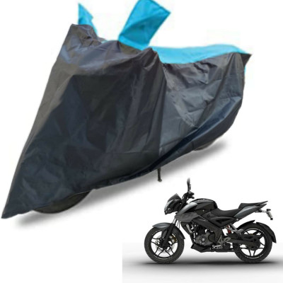 Mdstar Waterproof Two Wheeler Cover for Bajaj(Pulsar 200NS FI, Black, Blue)