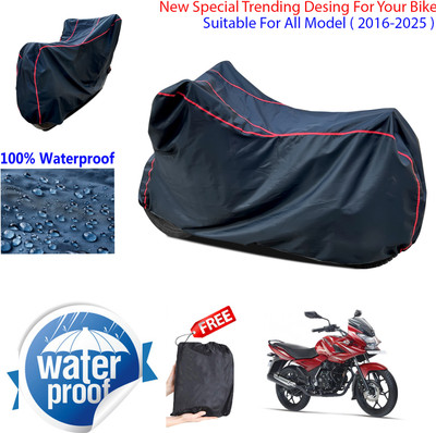 AUTOCAD Waterproof Two Wheeler Cover for Bajaj(Discover 150 f, Black)