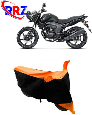 RRZ Waterproof Two Wheeler Cover for Honda(CB Trigger, Black, Orange)