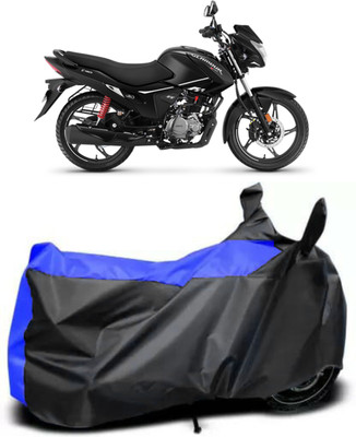 Mdstar Waterproof Two Wheeler Cover for Hero(Glamour, Blue, Black)