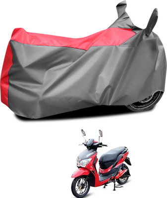 PAGORA Waterproof Two Wheeler Cover for Hero(Electric Dash, Grey, Red)