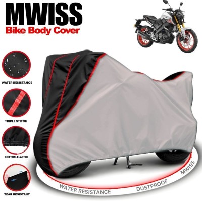 Mwiss Waterproof Two Wheeler Cover for Yamaha(FZ-S FI, Silver, Black)