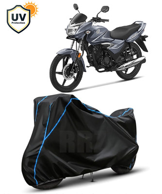 RRZ Waterproof Two Wheeler Cover for Honda(Shine, Black, Blue)