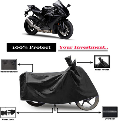 Amexride Two Wheeler Cover for Yamaha(YZF R1, Black)