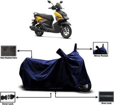 Amexride Two Wheeler Cover for Yamaha(Ray-ZR 125FI BS6, Blue)