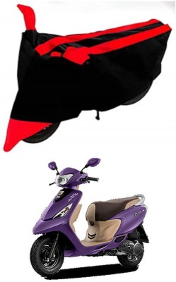 Genipap Two Wheeler Cover for TVS(Scooty Zest 110, Red, Black)