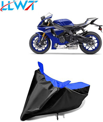 KPIND Waterproof Two Wheeler Cover for Yamaha(YZF-R1, Black, Blue)