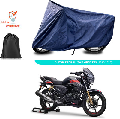 PAGORA Waterproof Two Wheeler Cover for TVS(Apache RTR 180, Blue)