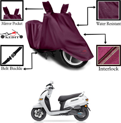 KEDIT Two Wheeler Cover for TVS(iQube Electric, Maroon)