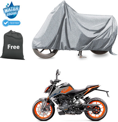 CODOKI Waterproof Two Wheeler Cover for KTM(200 Duke BS6, Silver)