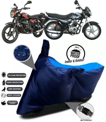 ZAQE Two Wheeler Cover for Bajaj(CT 100, Blue, Blue)